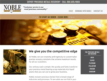 Tablet Screenshot of noblemetalservices.com